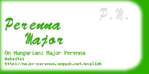 perenna major business card